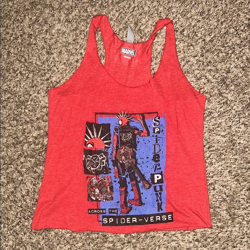 Marvel Orange Graphic Sleeveless Tank Top